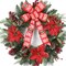 Christmas Wreath for Front Door 24 Inch Artificial Christmas Wreath with Pine Needles,Pinecones Red Berries Decorations Accents, for Decor Indoor/Outdoor Christmas Decoration